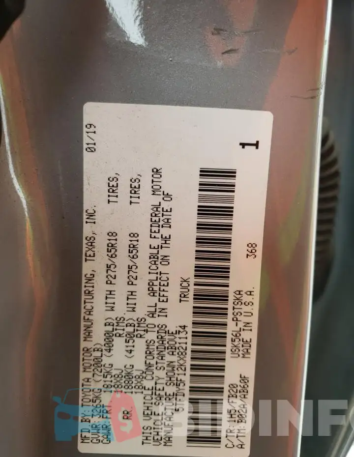 5TFDY5F12KX821134 Photo# 13