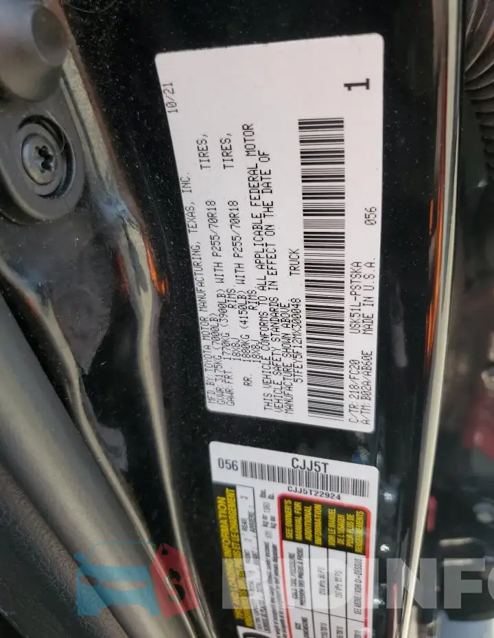 5TFEY5F12MX300048 Photo# 13