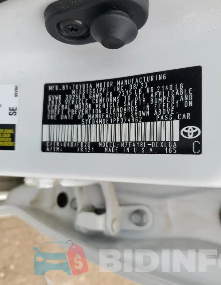 5YFB4MDE1PP074862 Photo# 12
