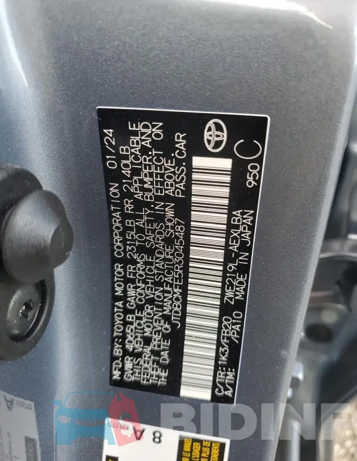 JTDBCMFE5R3045487 Photo# 12