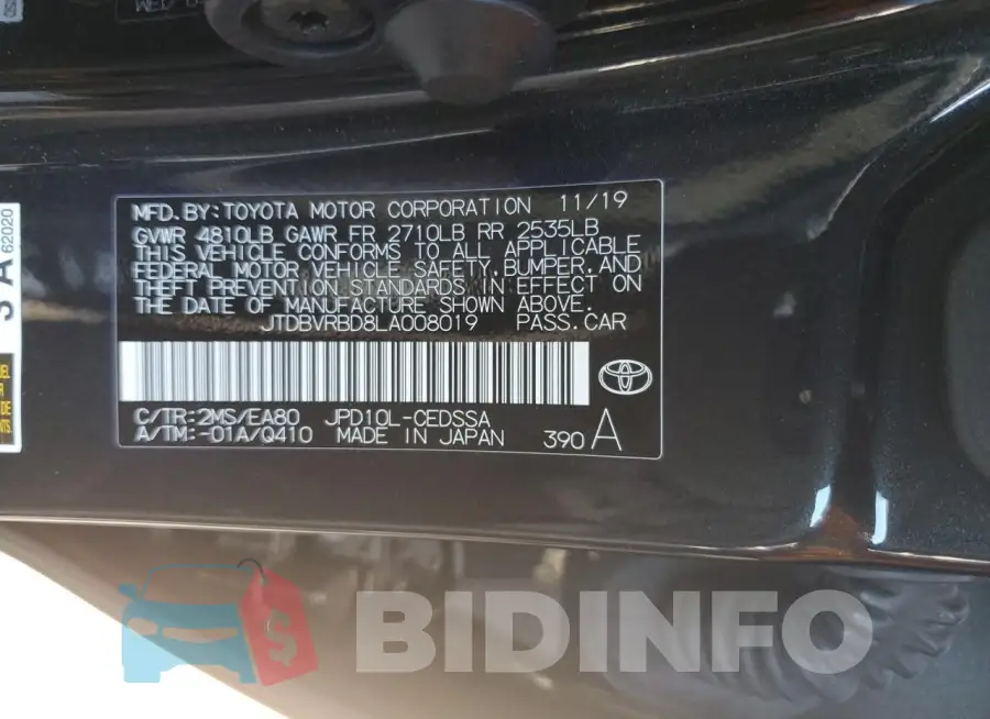JTDBVRBD8LA008019 Photo# 12