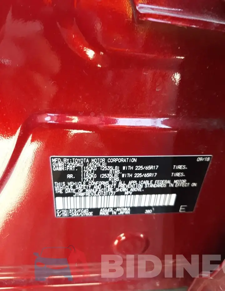 JTMWFREV3JD131127 Photo# 13