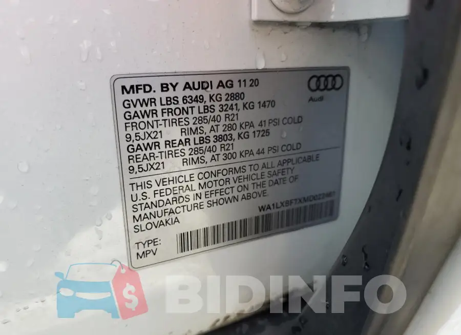 WA1LXBF7XMD022461 Photo# 13
