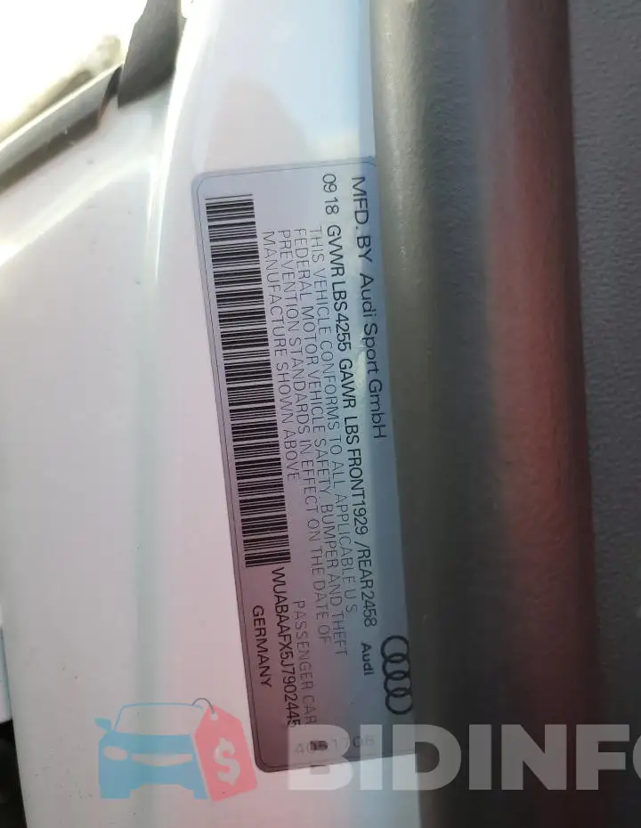WUABAAFX5J7902445 Photo# 12