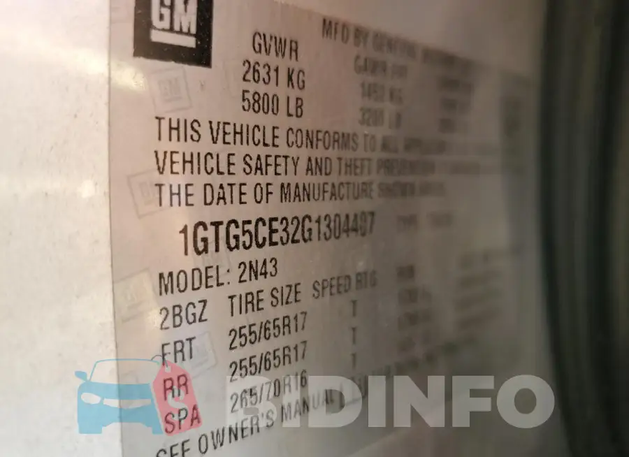 1GTG5CE32G1304407 Photo# 12