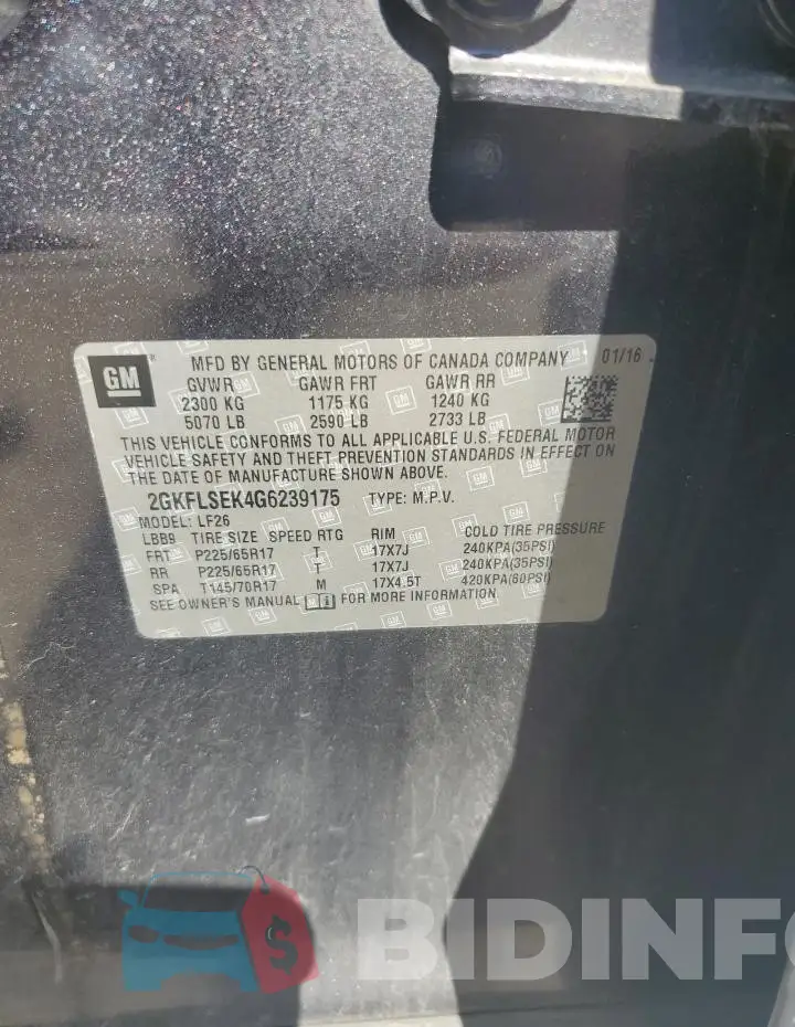 2GKFLSEK4G6239175 Photo# 13