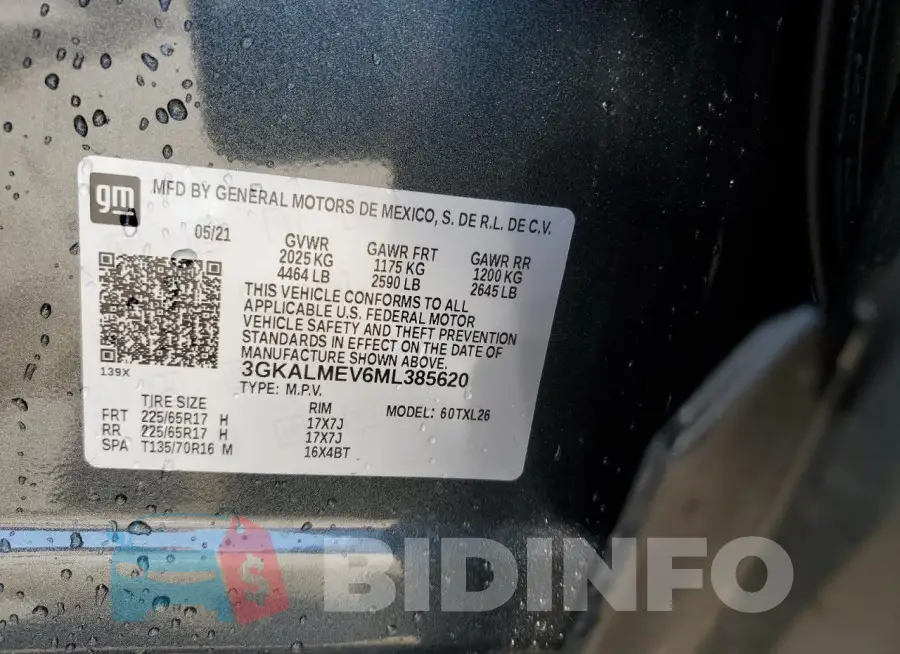 3GKALMEV6ML385620 Photo# 13