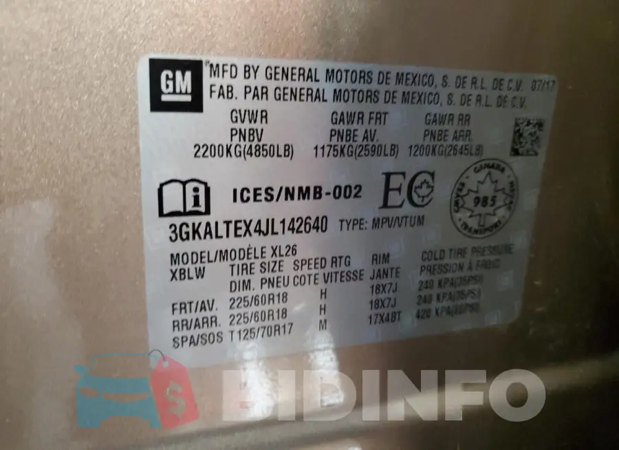 3GKALTEX4JL142640 Photo# 13