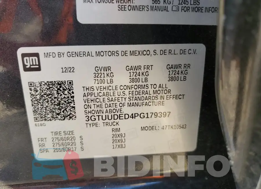 3GTUUDED4PG179397 Photo# 12