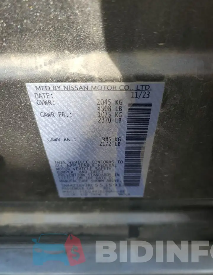 1N4AZ1BV3RC553591 Photo# 12