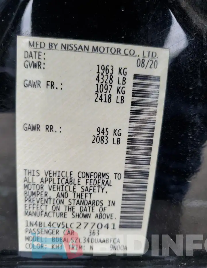 1N4BL4CV5LC277041 Photo# 12