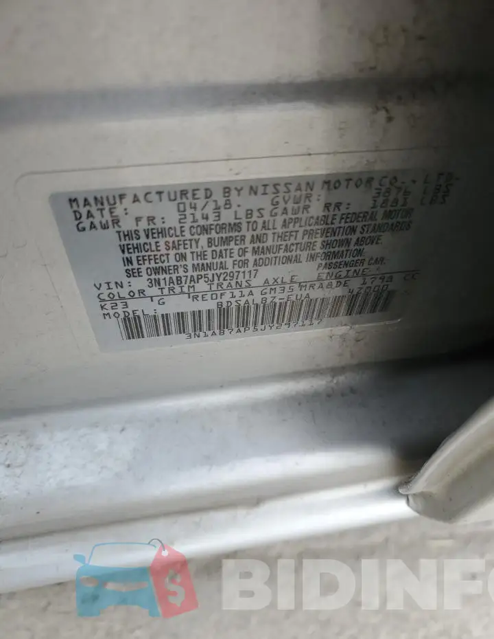 3N1AB7AP5JY297117 Photo# 12