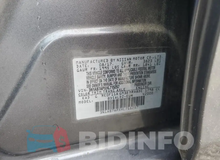 3N1AB7APXHL715257 Photo# 12