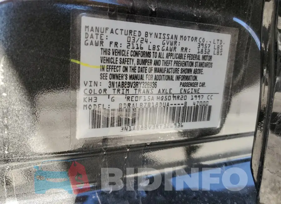 3N1AB8BV3RY326936 Photo# 12