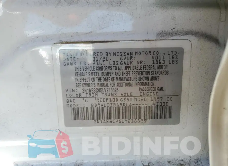 3N1AB8CV5LY218825 Photo# 12