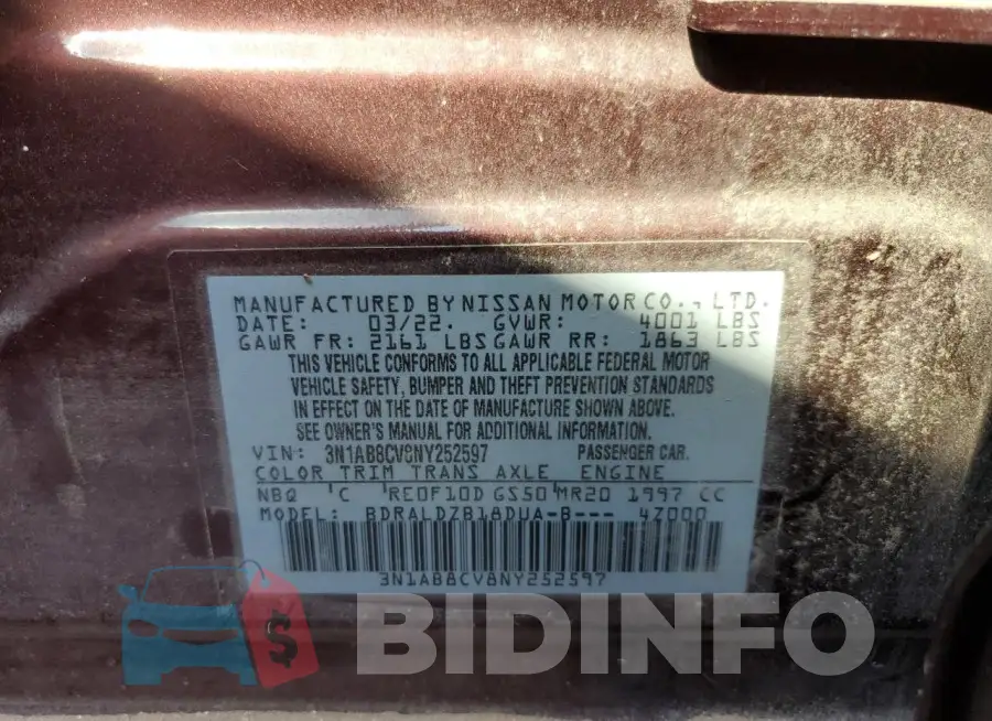 3N1AB8CV8NY252597 Photo# 13