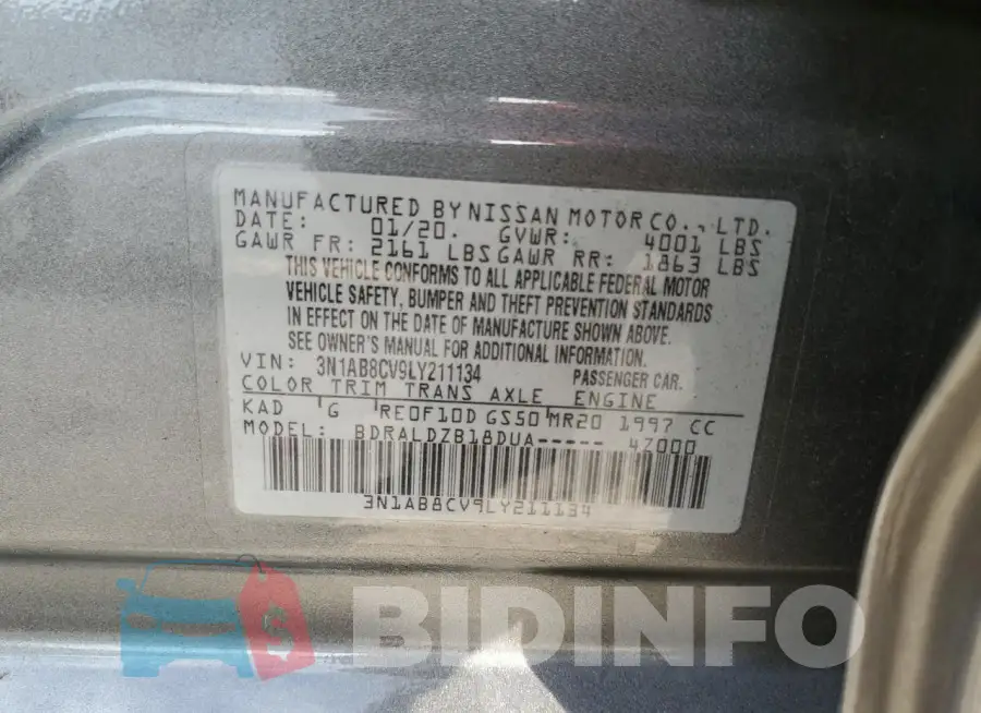 3N1AB8CV9LY211134 Photo# 12