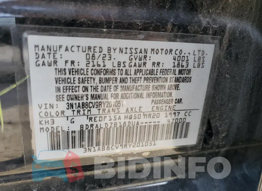 3N1AB8CV9RY201051 Photo# 12