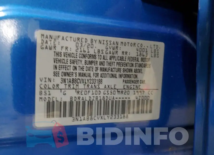 3N1AB8CVXLY233188 Photo# 12