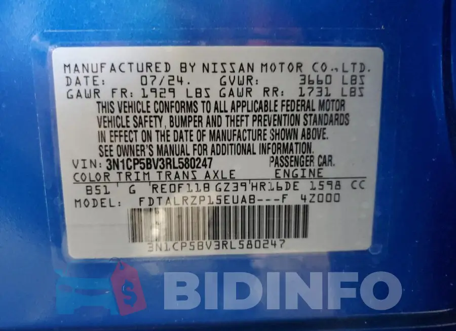 3N1CP5BV3RL580247 Photo# 14