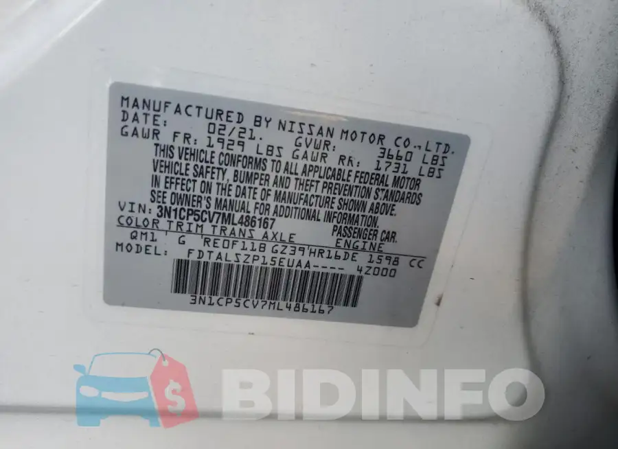 3N1CP5CV7ML486167 Photo# 12