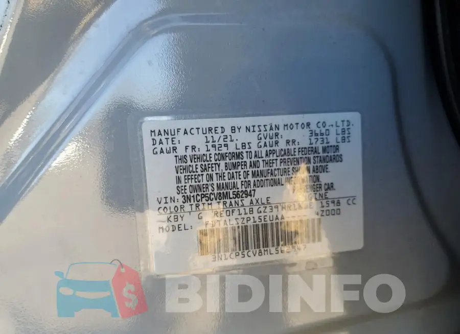 3N1CP5CV8ML562947 Photo# 12