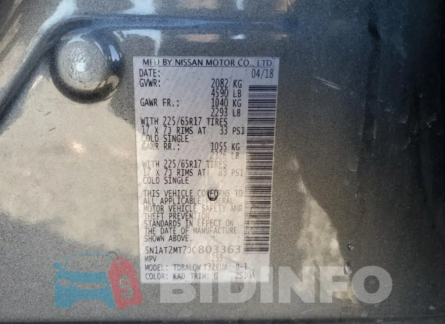 5N1AT2MT7JC803363 Photo# 13