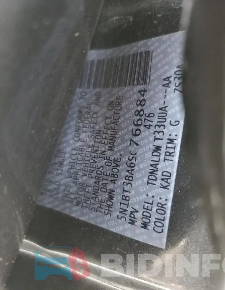 5N1BT3BA6SC766884 Photo# 13