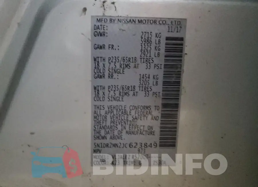 5N1DR2MN2JC623849 Photo# 14