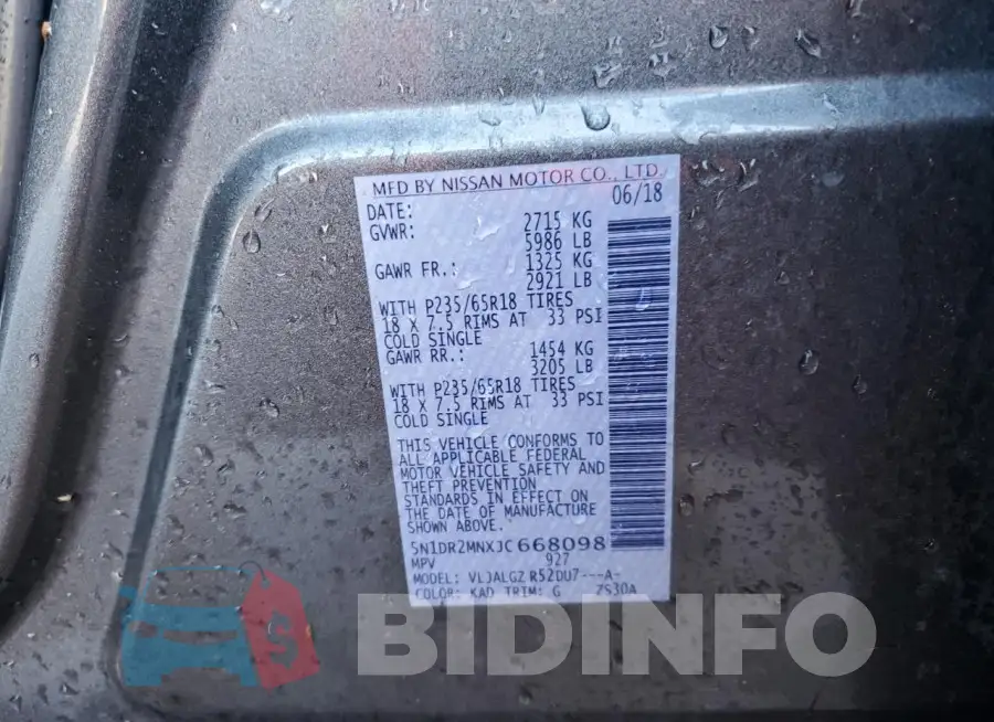 5N1DR2MNXJC668098 Photo# 14
