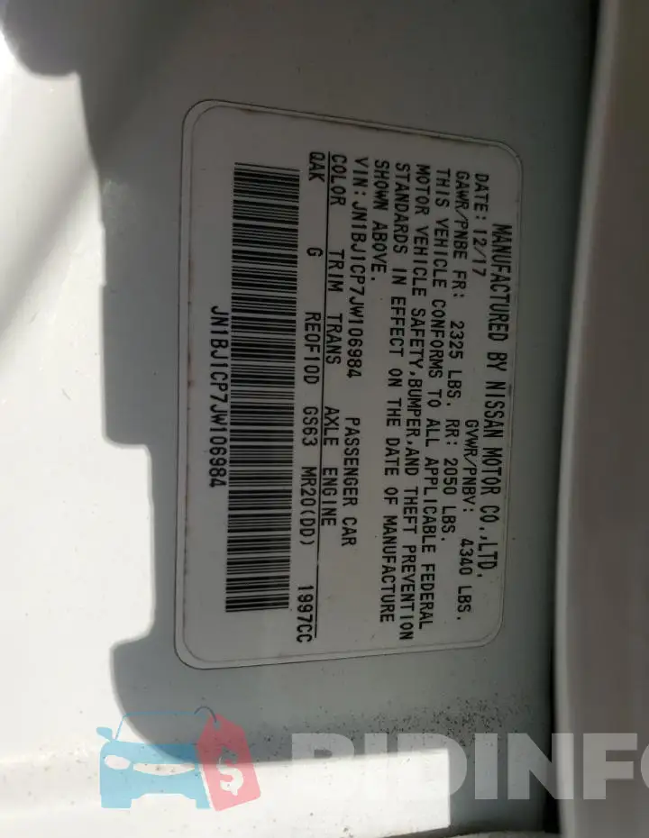 JN1BJ1CP7JW106984 Photo# 13
