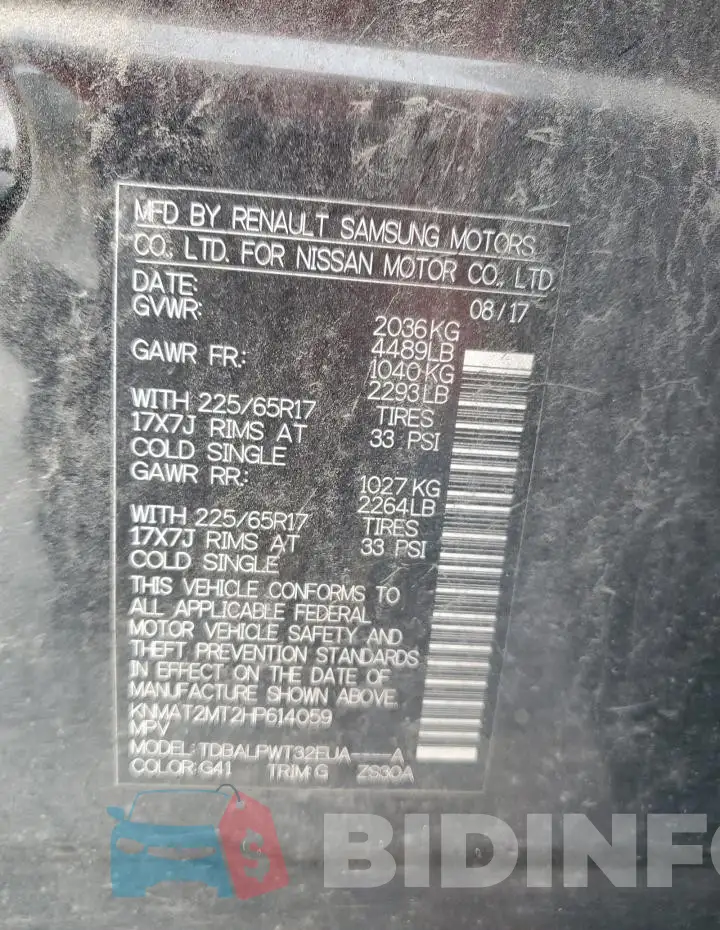 KNMAT2MT2HP614059 Photo# 14