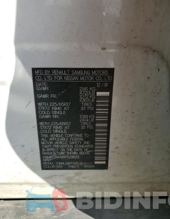KNMAT2MV6KP529623 Photo# 13