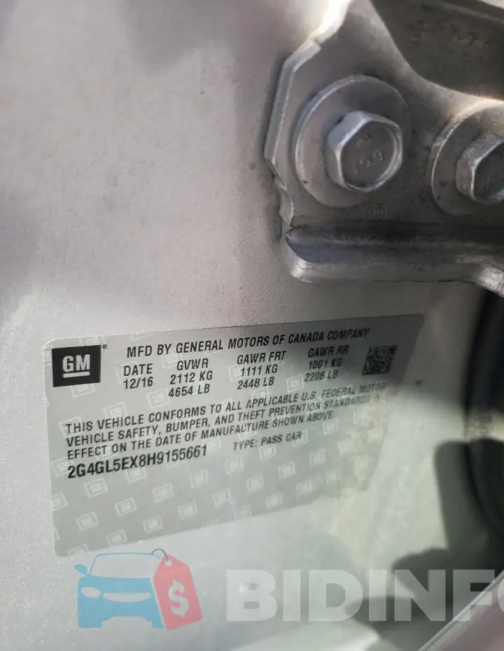 2G4GL5EX8H9155661 Photo# 12