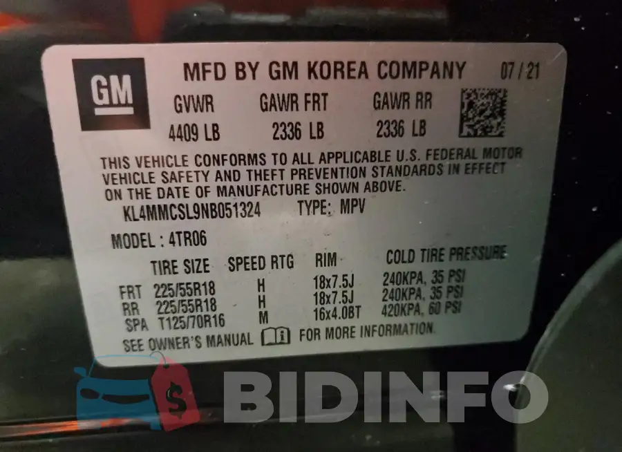 KL4MMCSL9NB051324 Photo# 13