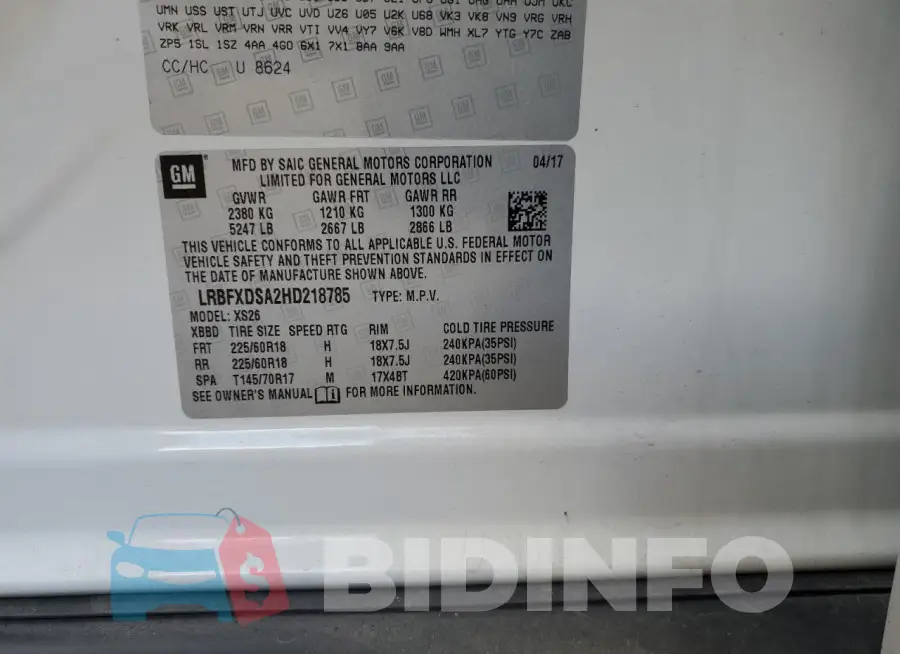 LRBFXDSA2HD218785 Photo# 13
