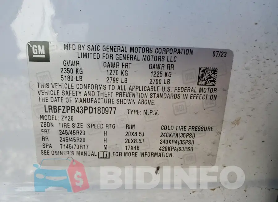 LRBFZPR43PD180977 Photo# 12