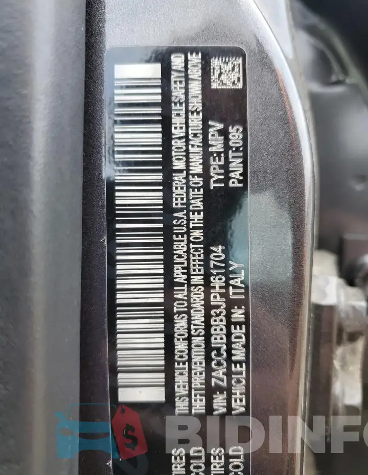 ZACCJBBB3JPH61704 Photo# 14