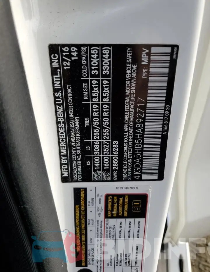 4JGDA5HB5HA892717 Photo# 14