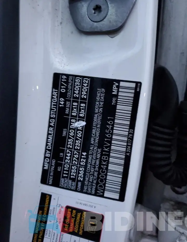 WDC0G4KB1KV165461 Photo# 14