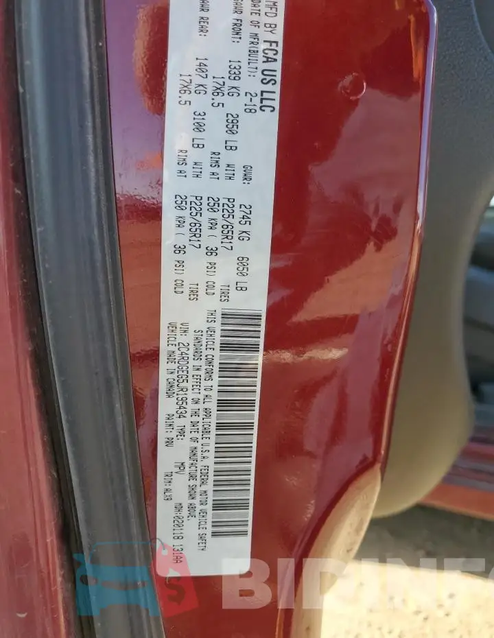 2C4RDGEG5JR195434 Photo# 13