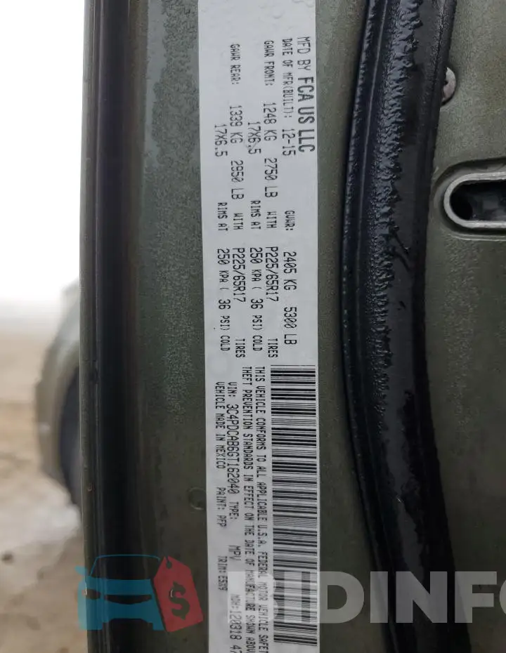 3C4PDCAB6GT162040 Photo# 12