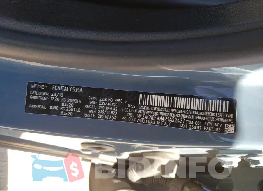 ZACNDFAN4R3A22427 Photo# 13