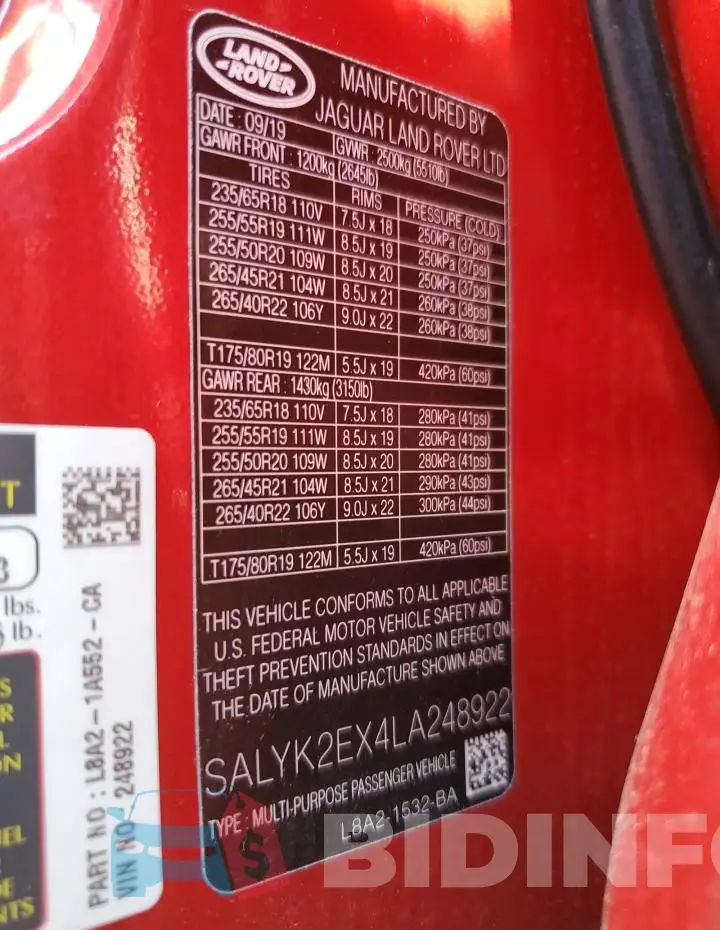 SALYK2EX4LA248922 Photo# 13