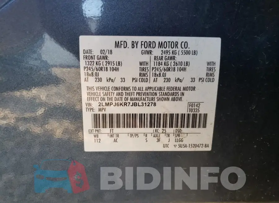 2LMPJ6KR7JBL31278 Photo# 14