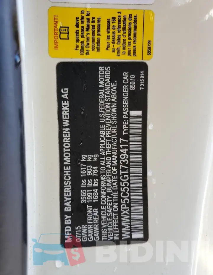 WMWXP5C55GT739417 Photo# 13