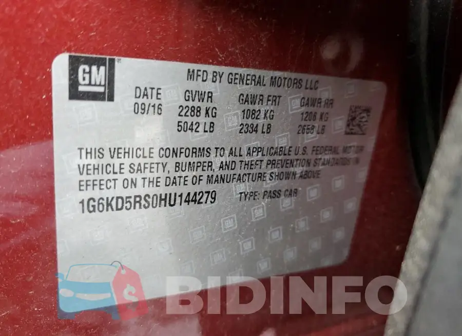 1G6KD5RS0HU144279 Photo# 12