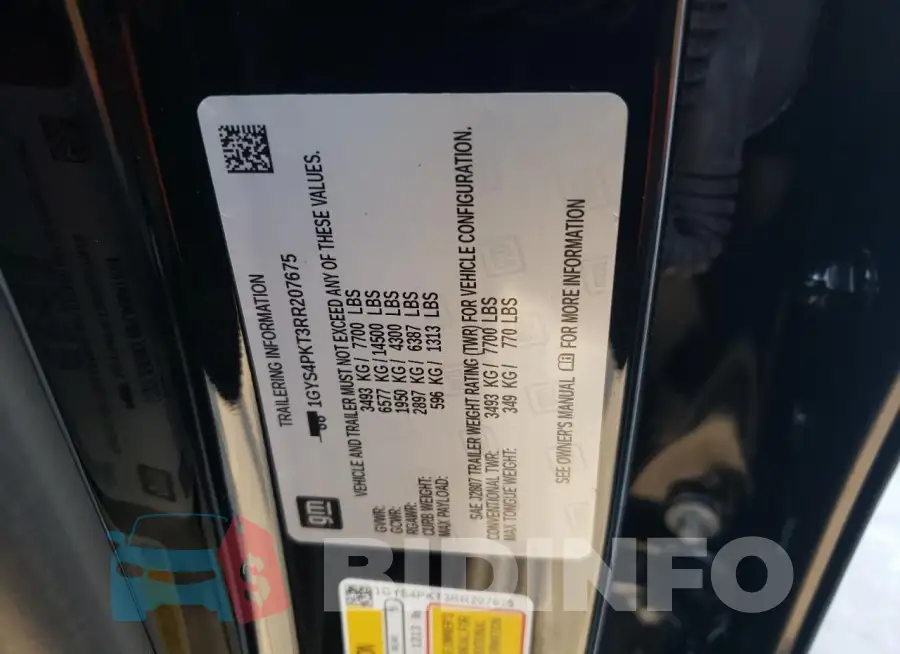 1GYS4PKT3RR207675 Photo# 14