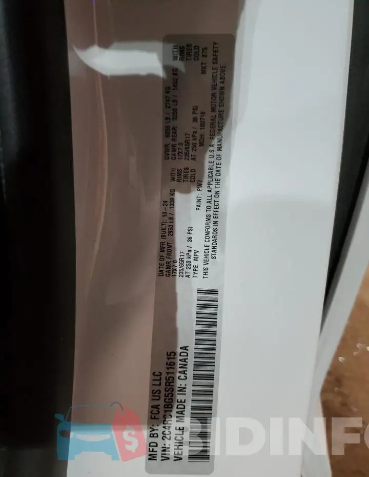 2C4RC1BG5SR511615 Photo# 13