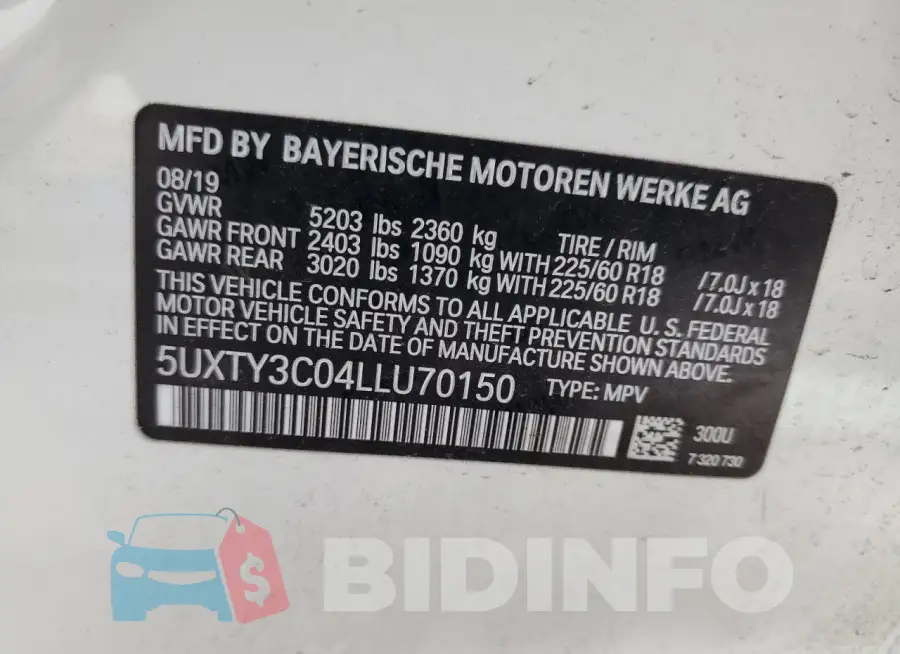 5UXTY3C04LLU70150 Photo# 13